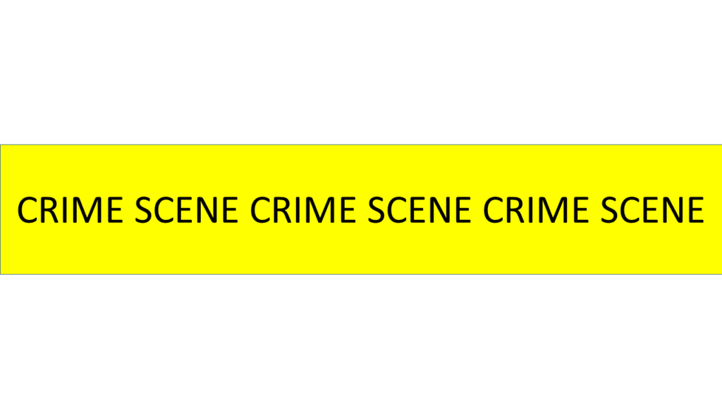 yellow and black crime scene tape